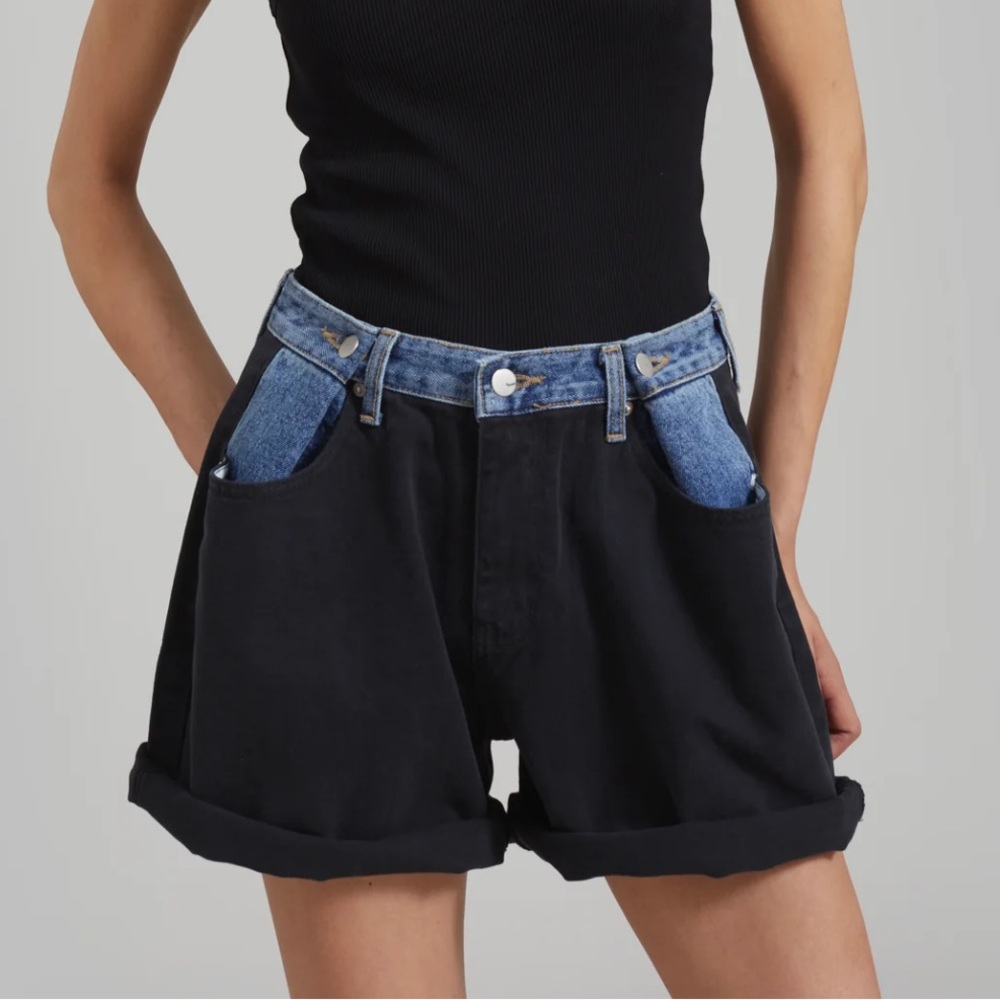 Frankie Shop - Hayla Contrast Denim Shorts